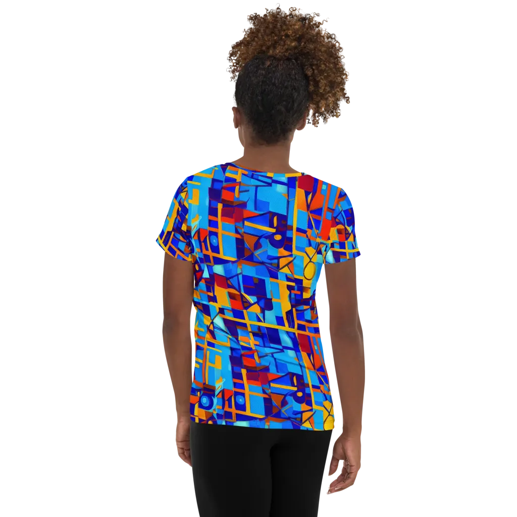 Radiant Labyrinth on Women's Athletic T-Shirt — Back