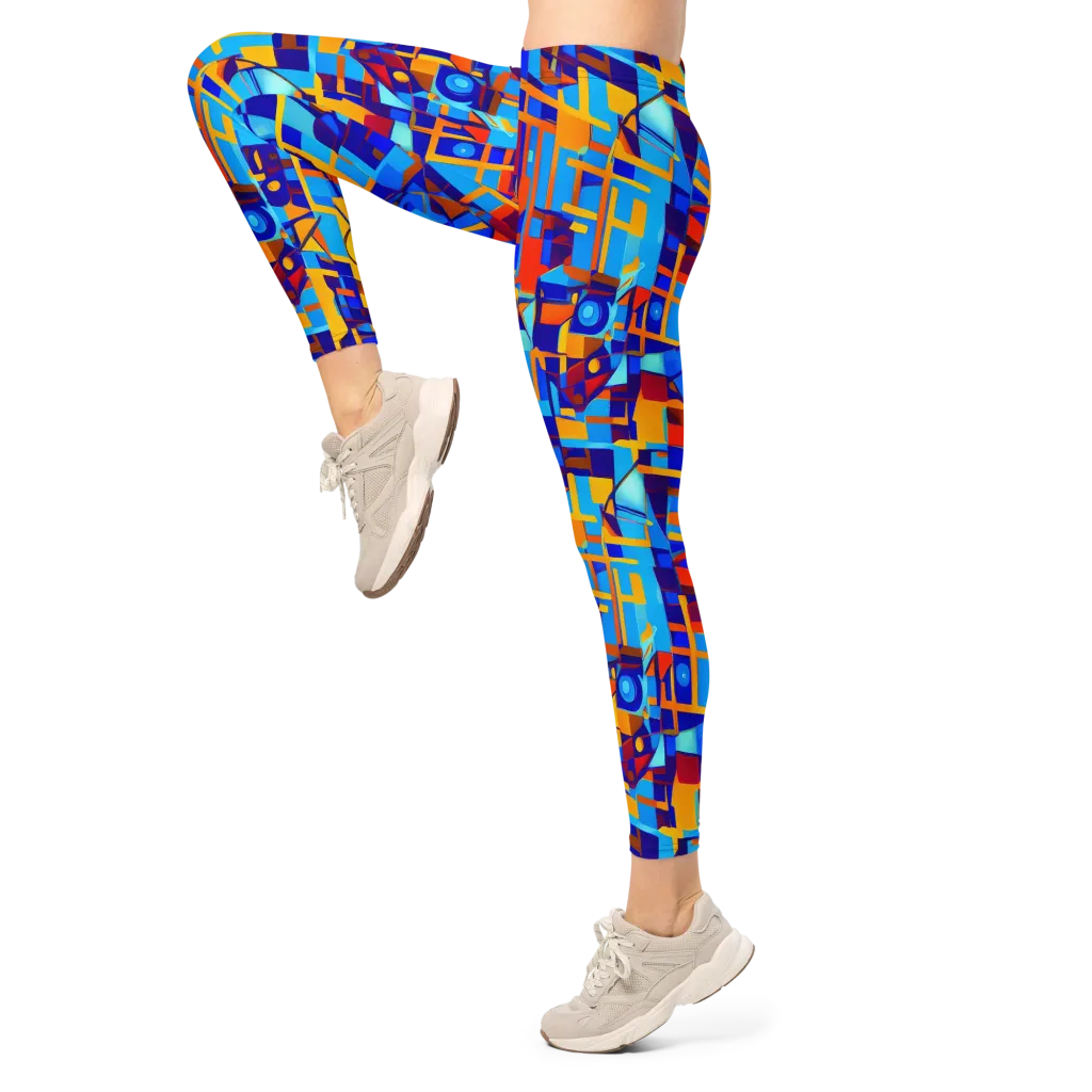 Radiant Labyrinth on Leggings — Left