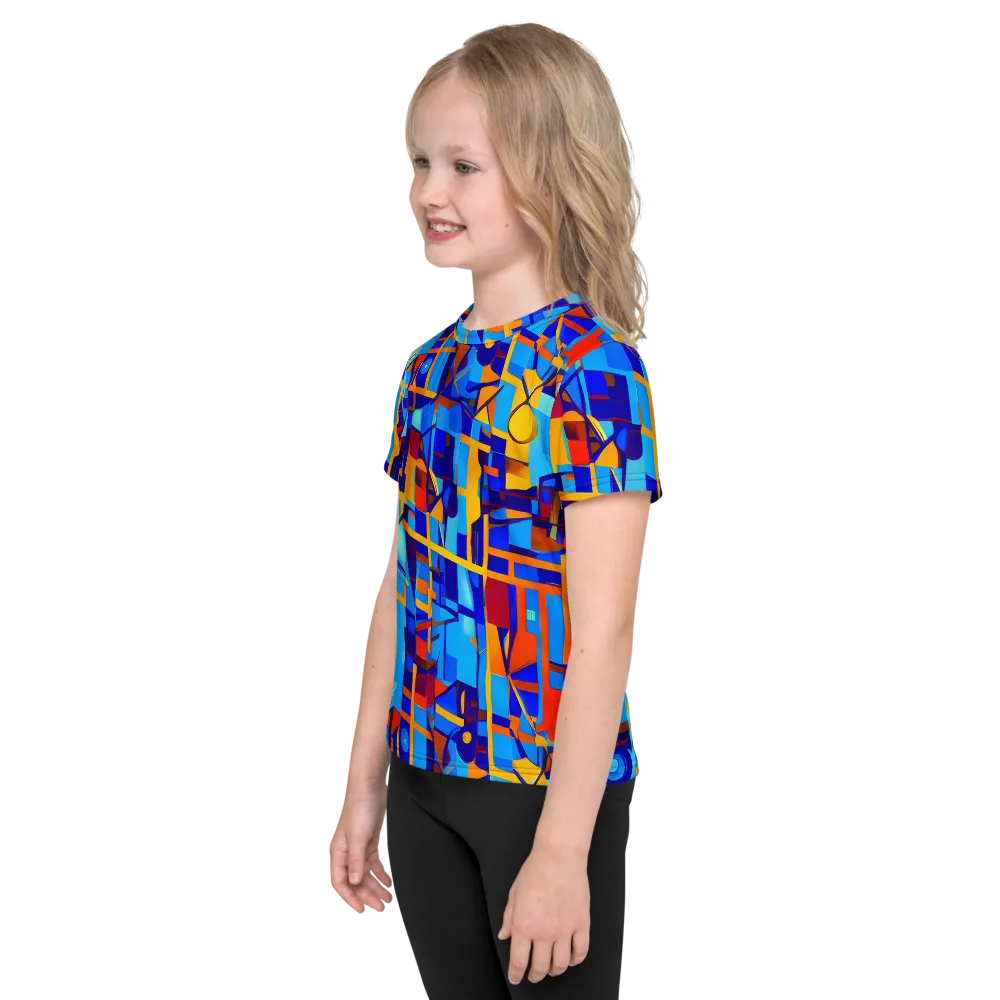 Radiant Labyrinth on Kids Crew Neck T-Shirt — Left