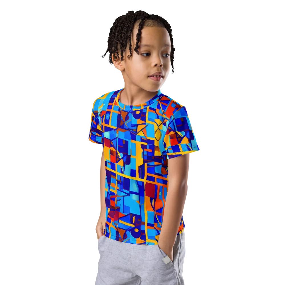 Radiant Labyrinth on Kids Crew Neck T-Shirt — Left Front