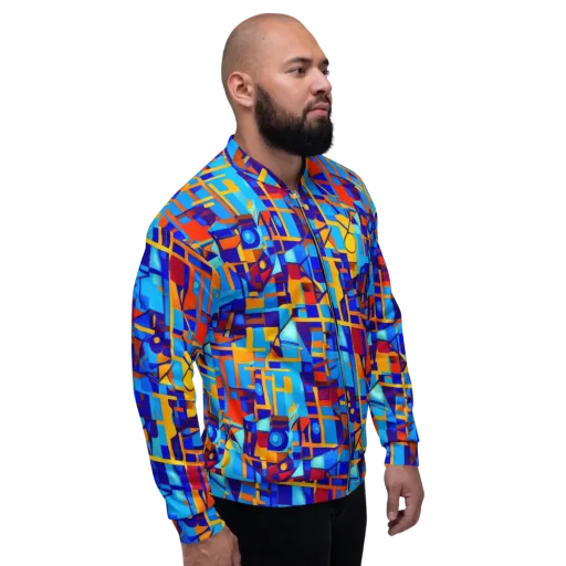 Radiant Labyrinth on a Bomber Jacket