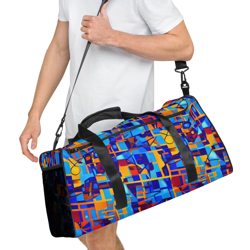 Radiant Labyrinth on Duffle Bag — Right Front