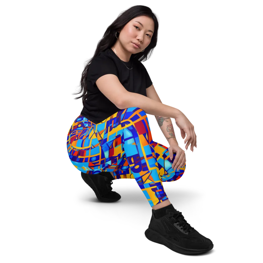 Radiant Labyrinth on Leggings with Pockets — Right Front