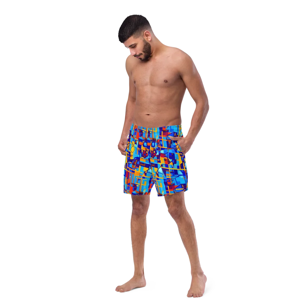 Radiant Labyrinth on Swim Trunks — Left Front