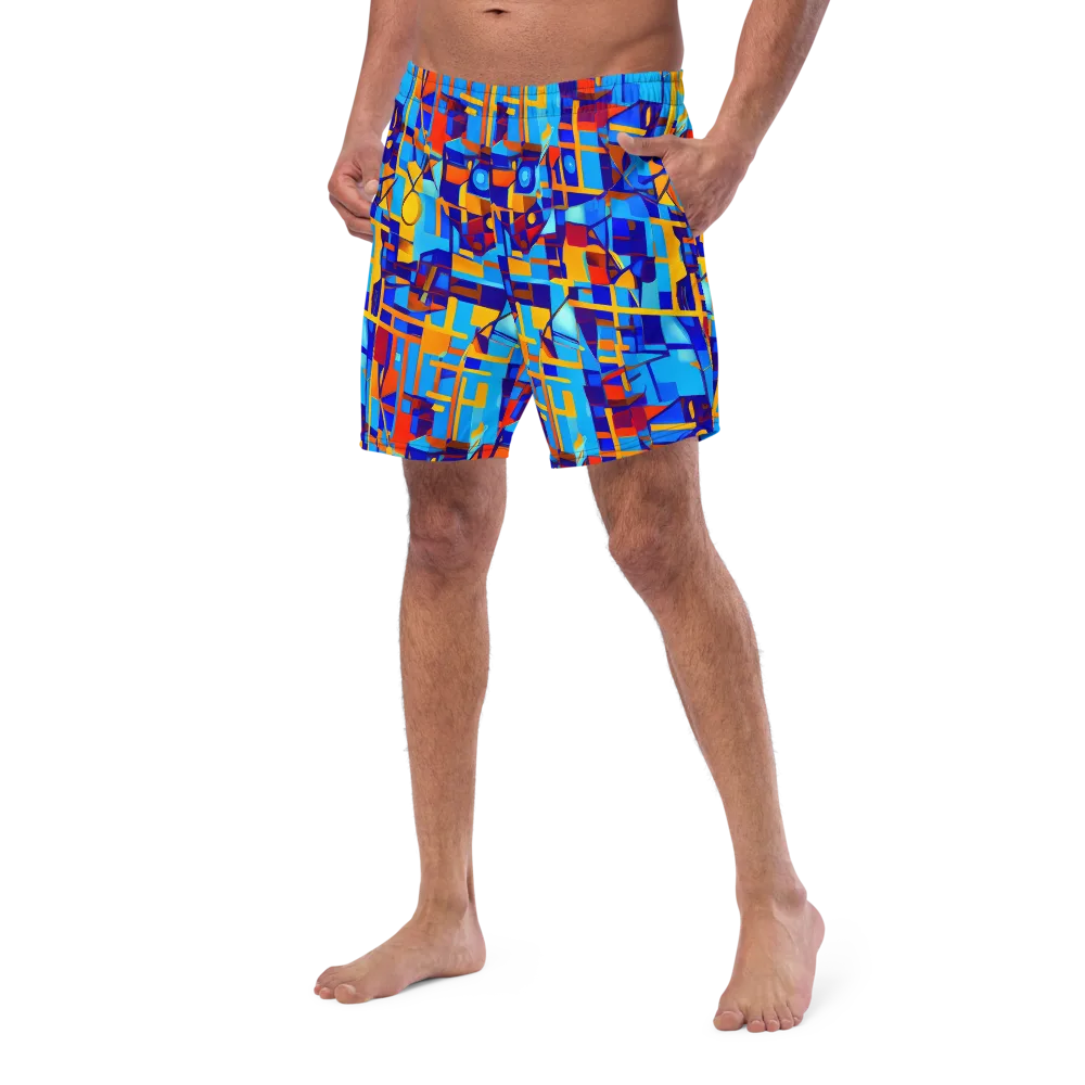 Radiant Labyrinth on Swim Trunks — Left Front