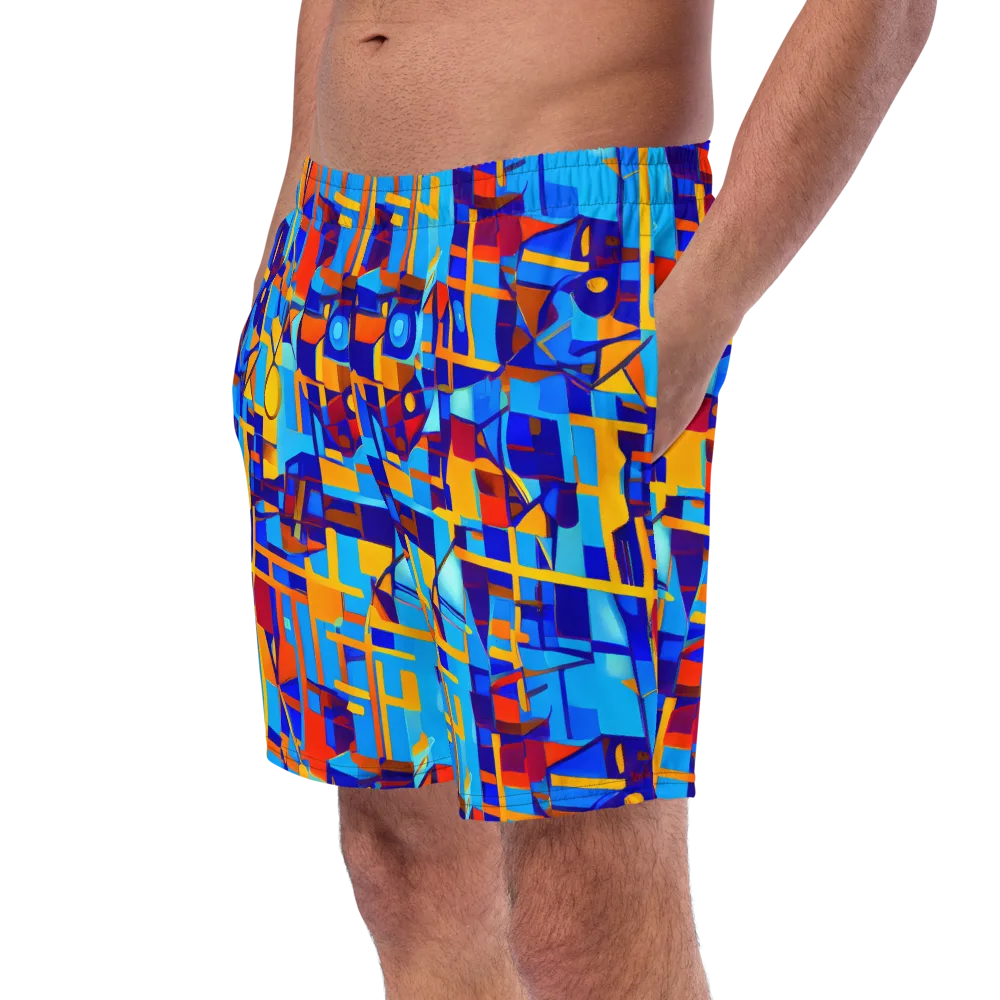 Radiant Labyrinth on Swim Trunks — Left Front