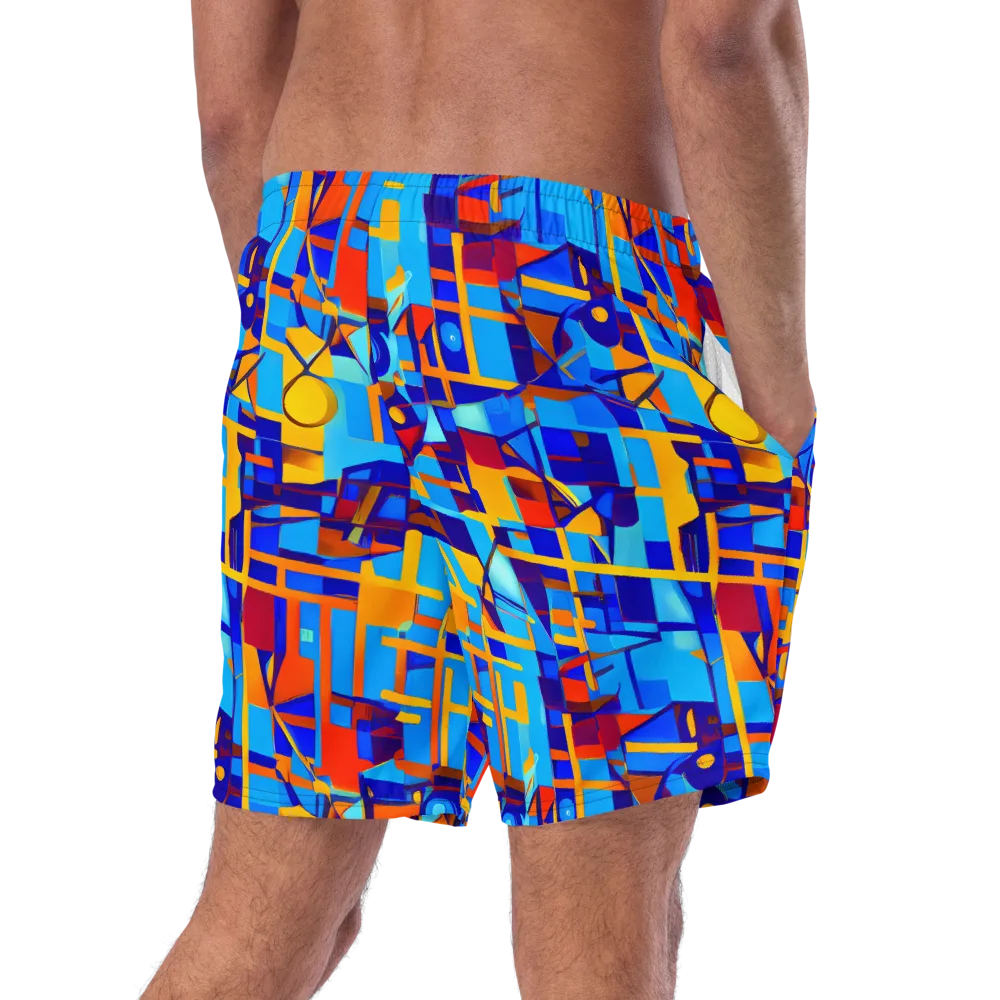 Radiant Labyrinth on Swim Trunks — Right Back