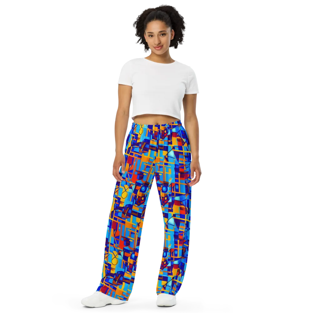 Radiant Labyrinth on Wide-Leg Pants — Front