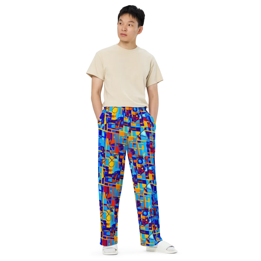 Radiant Labyrinth on Wide-Leg Pants — Front