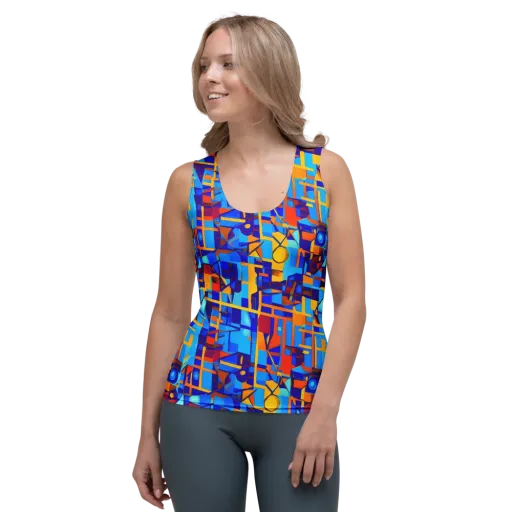 Radiant Labyrinth on a Women's Tank Top