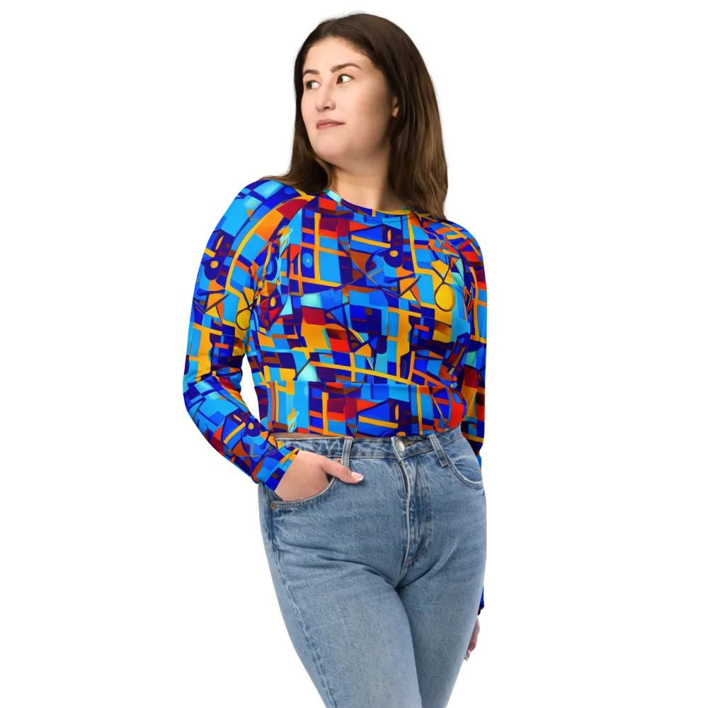 Radiant Labyrinth on Long Sleeve Crop Top — Front