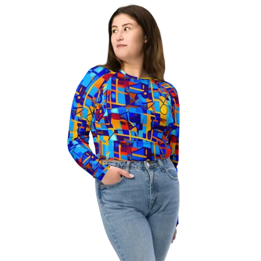 Radiant Labyrinth on a Long Sleeve Crop Top
