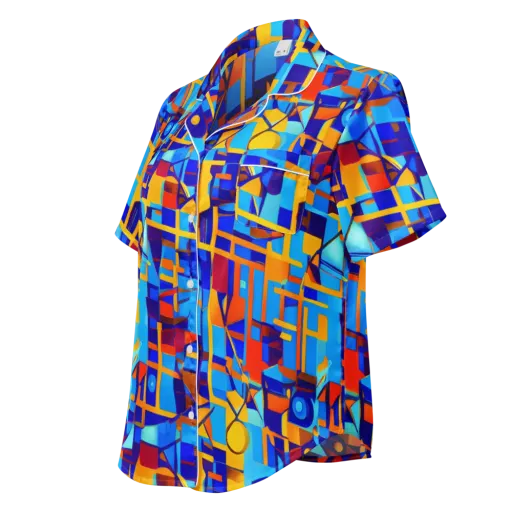 Radiant Labyrinth on a Women's Short Sleeve Pajama Top