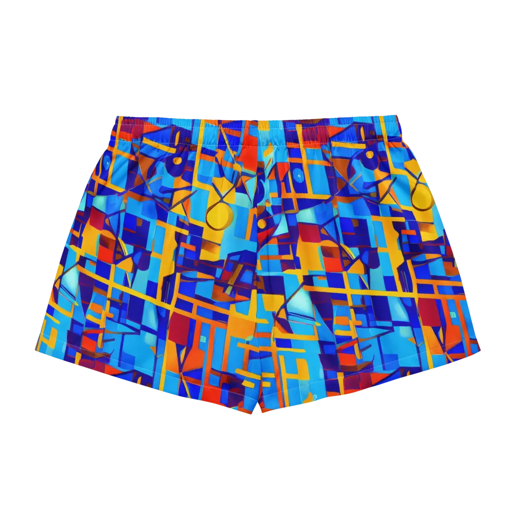Radiant Labyrinth on Women's Pajama Shorts — Back