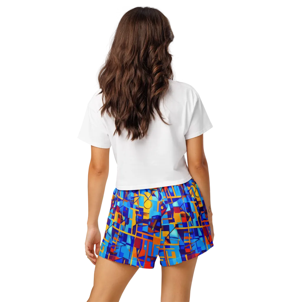 Radiant Labyrinth on Women's Pajama Shorts — Back