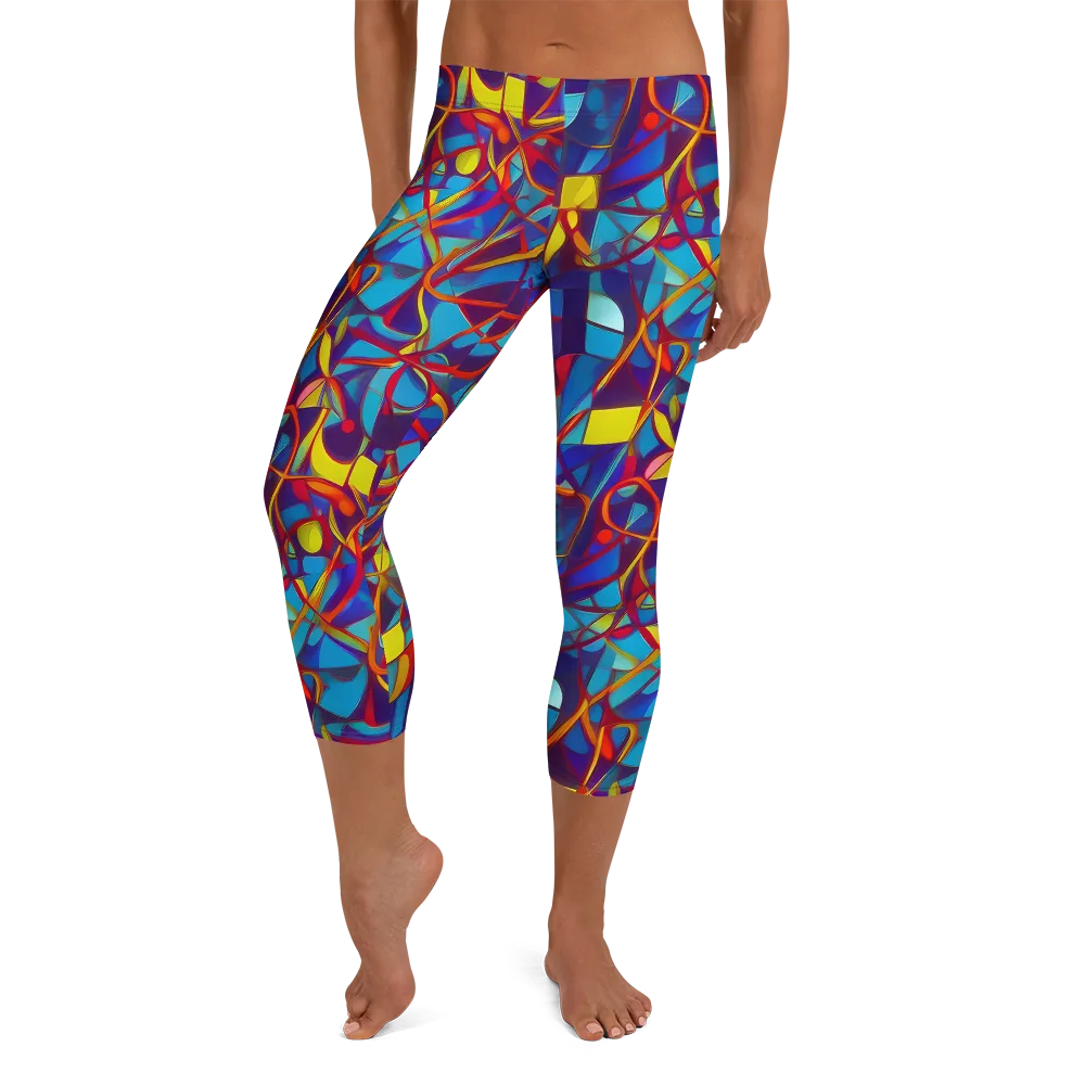 Flickering Dreams on Capri Leggings — Front