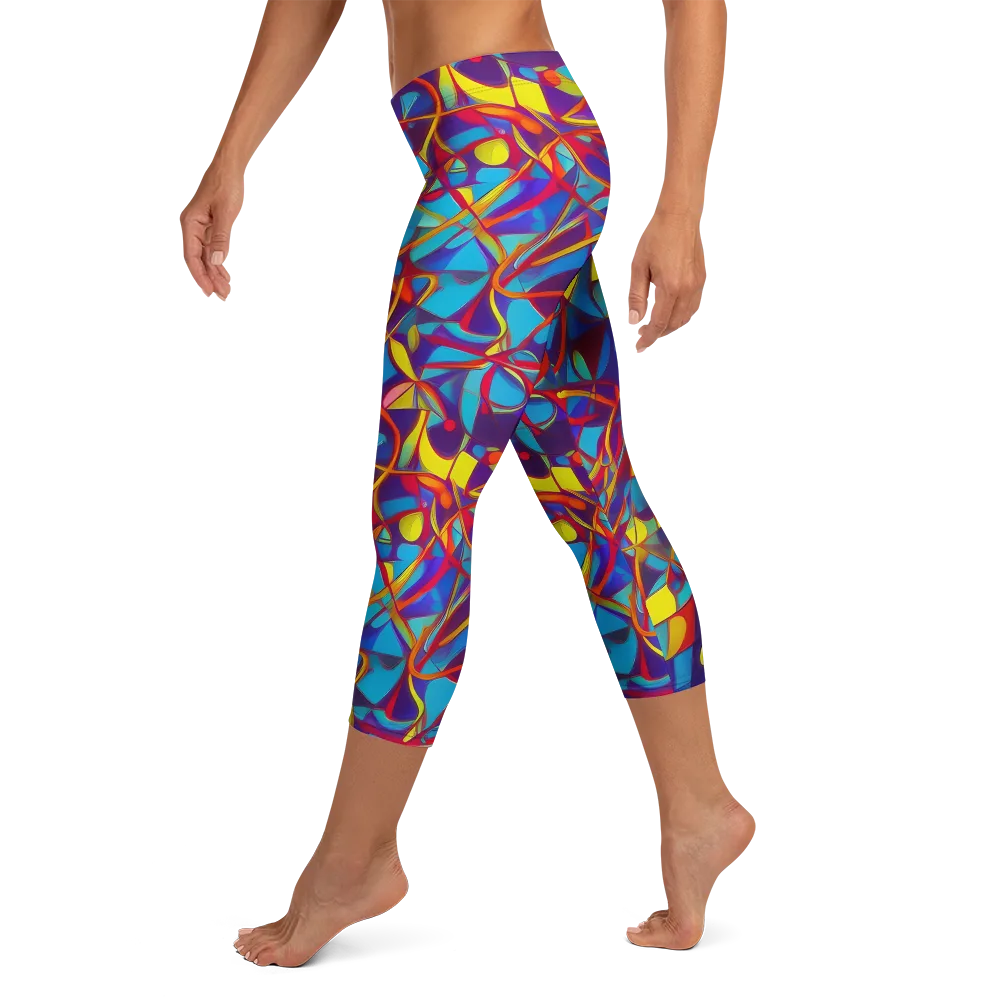 Flickering Dreams on Capri Leggings — Left