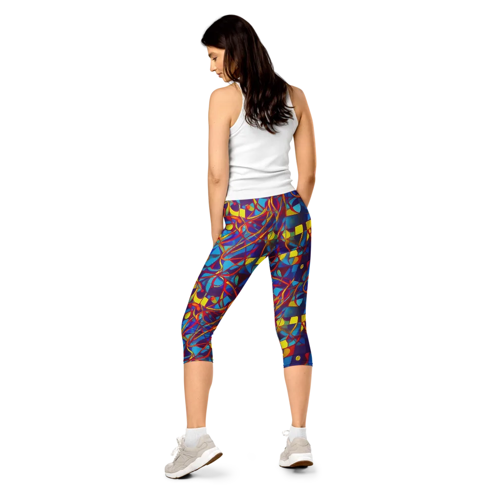 Flickering Dreams on Capri Leggings — Back