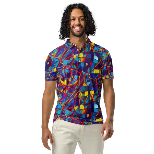 Flickering Dreams on a Men's Slim Fit Polo Shirt