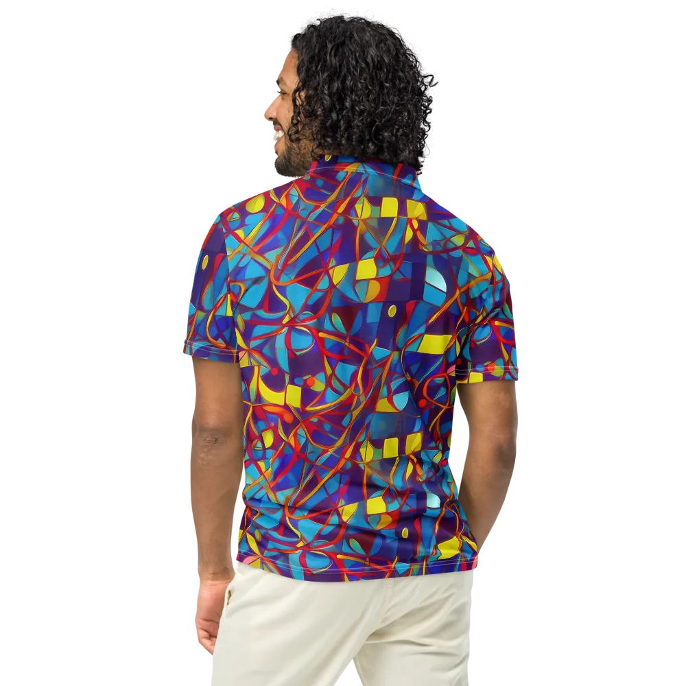 Flickering Dreams on Men's Slim Fit Polo Shirt — Back