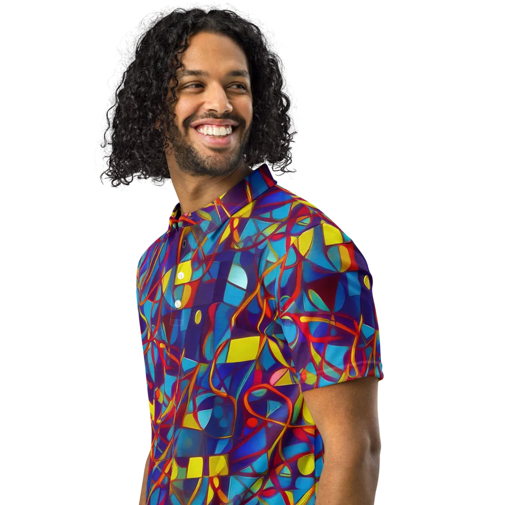 Flickering Dreams on Men's Slim Fit Polo Shirt — Left Front