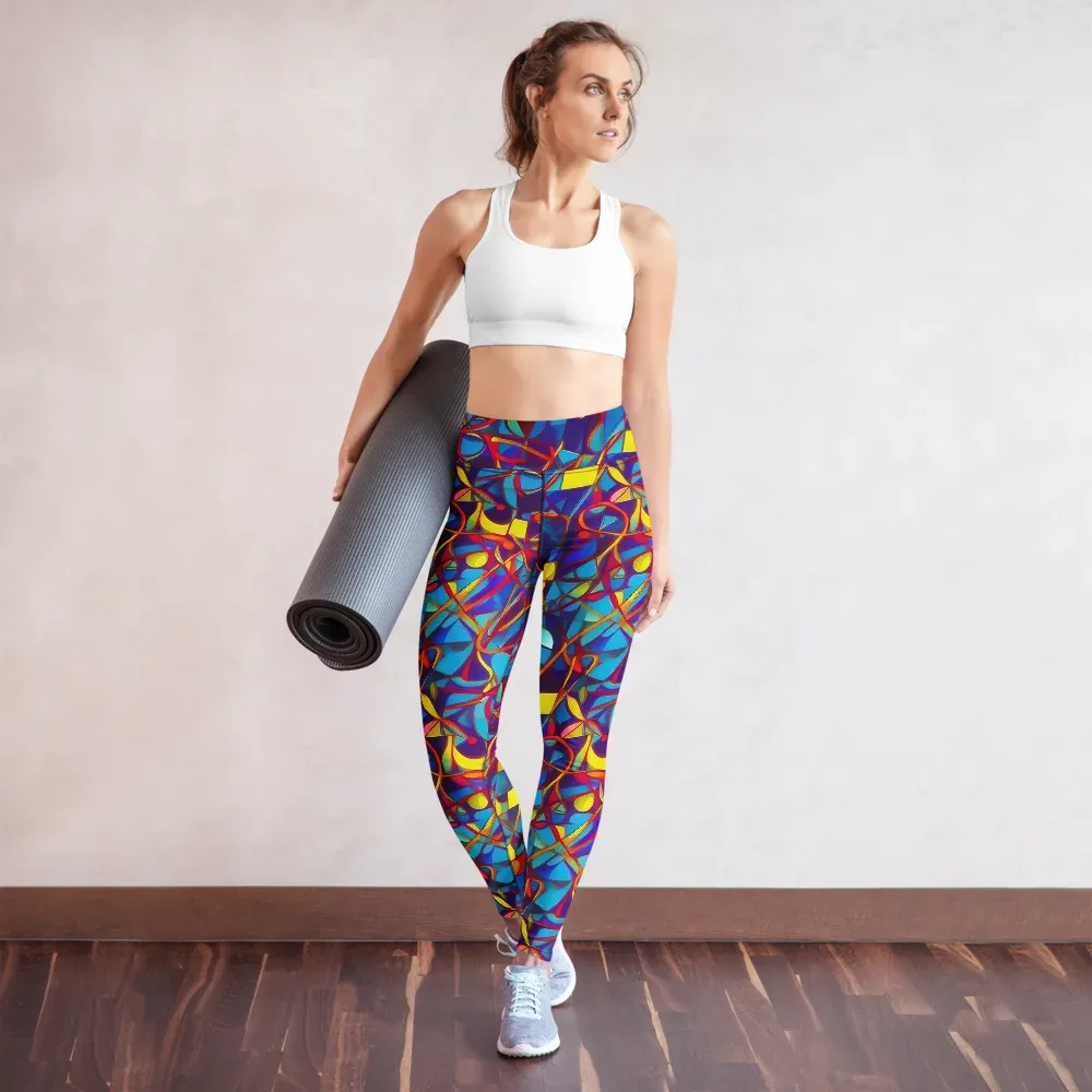 Flickering Dreams on Yoga Leggings — Front