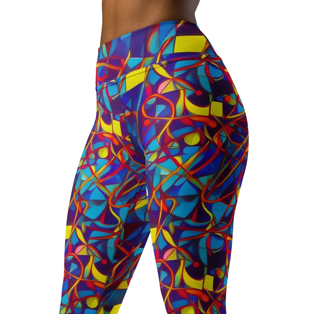 Flickering Dreams on Yoga Leggings — Left Front