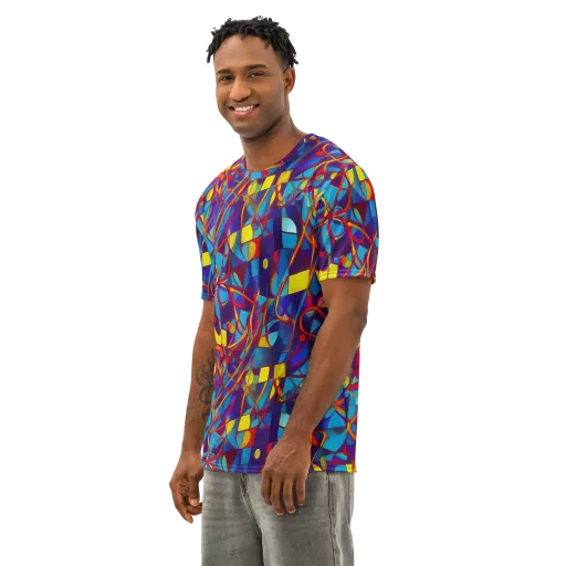 Flickering Dreams on a Men's Cotton Crew Neck T-Shirt