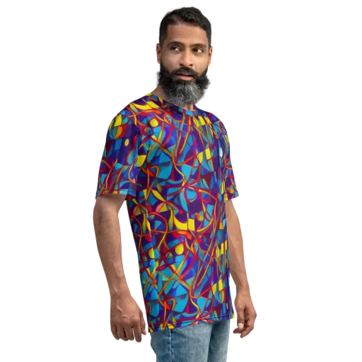 Flickering Dreams on a Men's Crew Neck T-Shirt