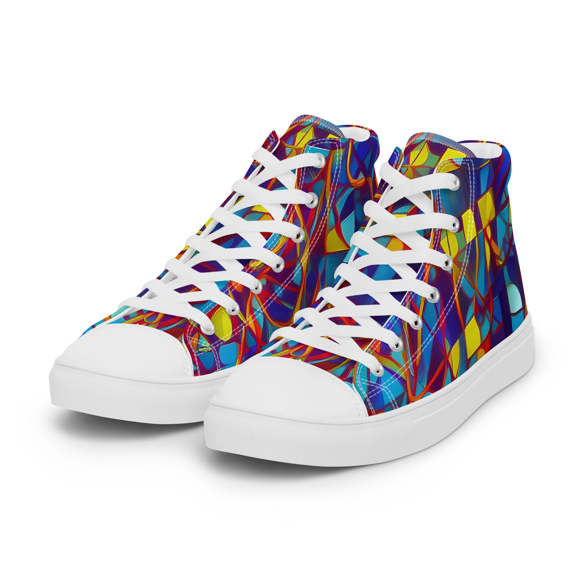 Flickering Dreams on Women's High Top Canvas Shoes — Left Front