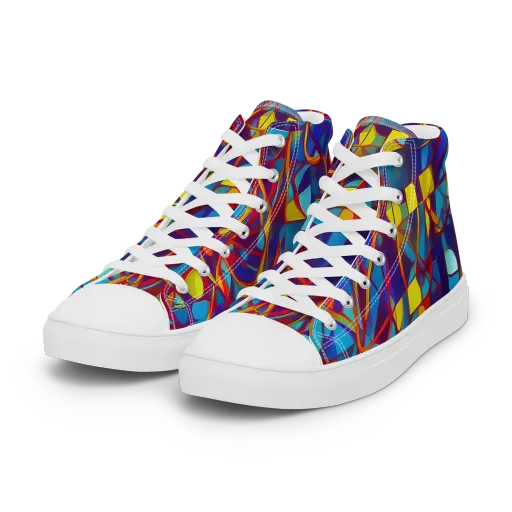 Flickering Dreams on a Women's High Top Canvas Shoes