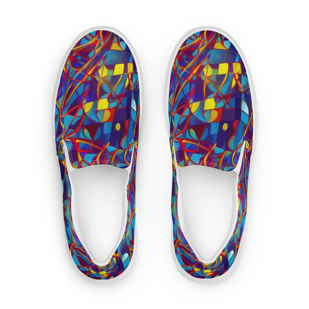 Flickering Dreams on Men's Slip-On Canvas Shoes — Front
