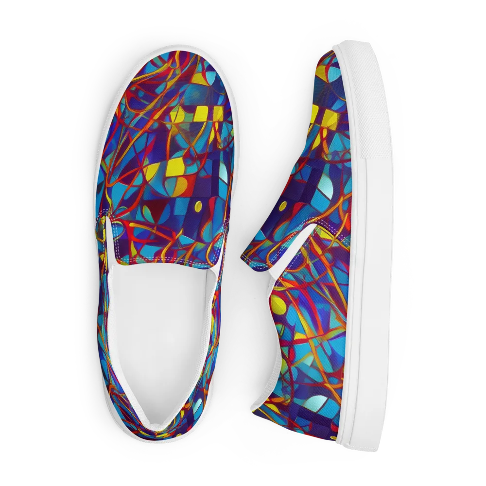 Flickering Dreams on Men's Slip-On Canvas Shoes — Front