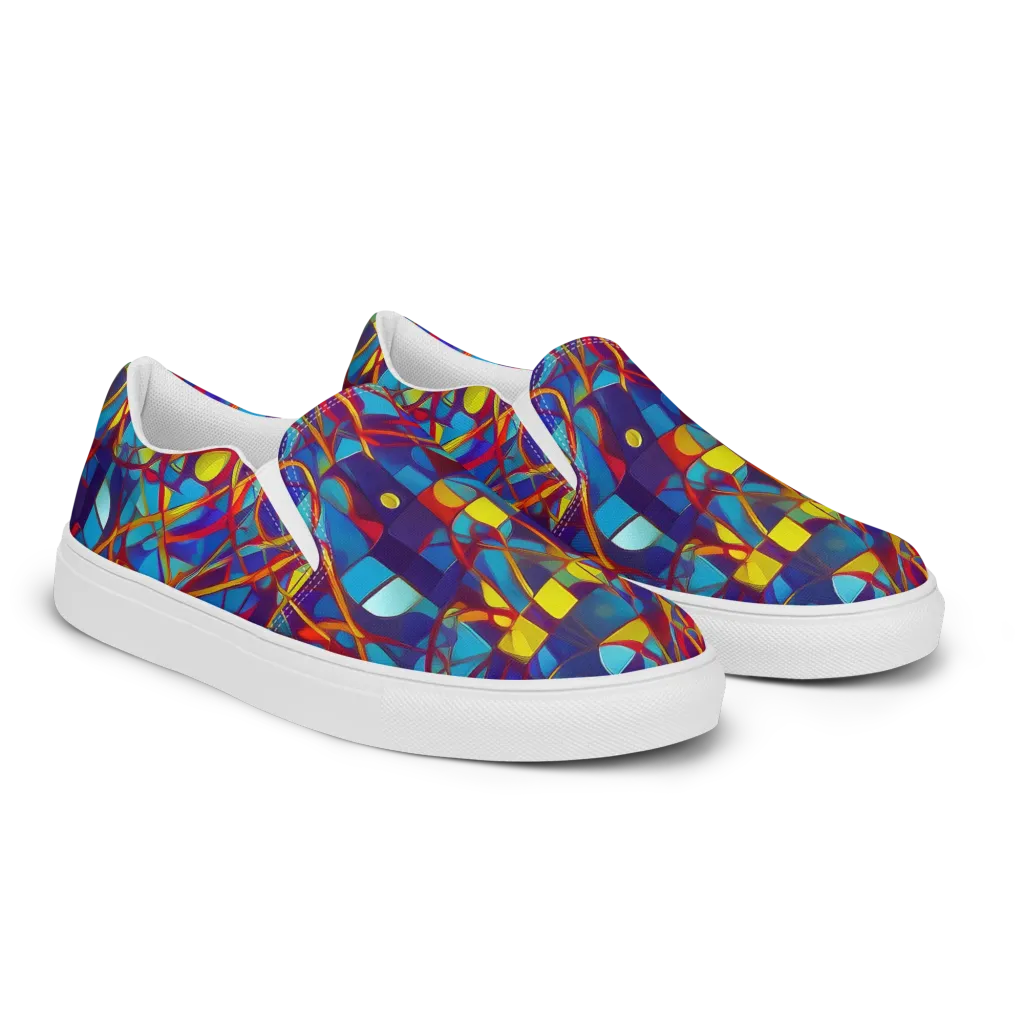 Flickering Dreams on Women's Slip-On Canvas Shoes — Right Front