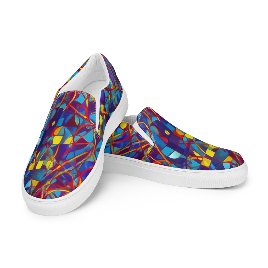 Flickering Dreams on Women's Slip-On Canvas Shoes — Left Front