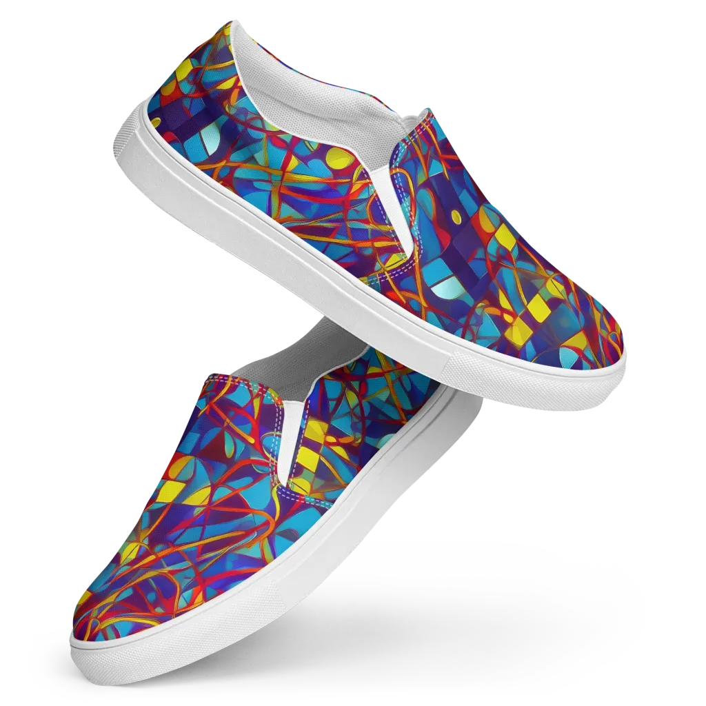 Flickering Dreams on Women's Slip-On Canvas Shoes — Front