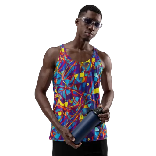Flickering Dreams on a Men's Tank Top