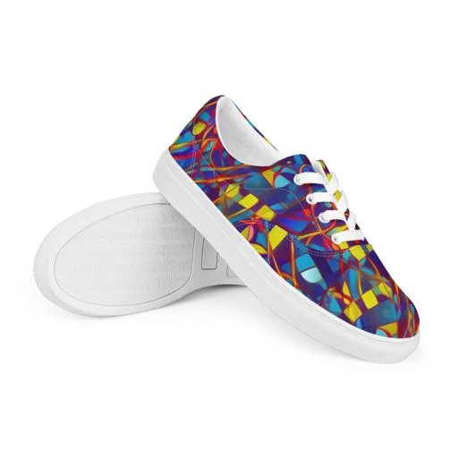 Flickering Dreams on a Men's Lace-Up Canvas Shoes