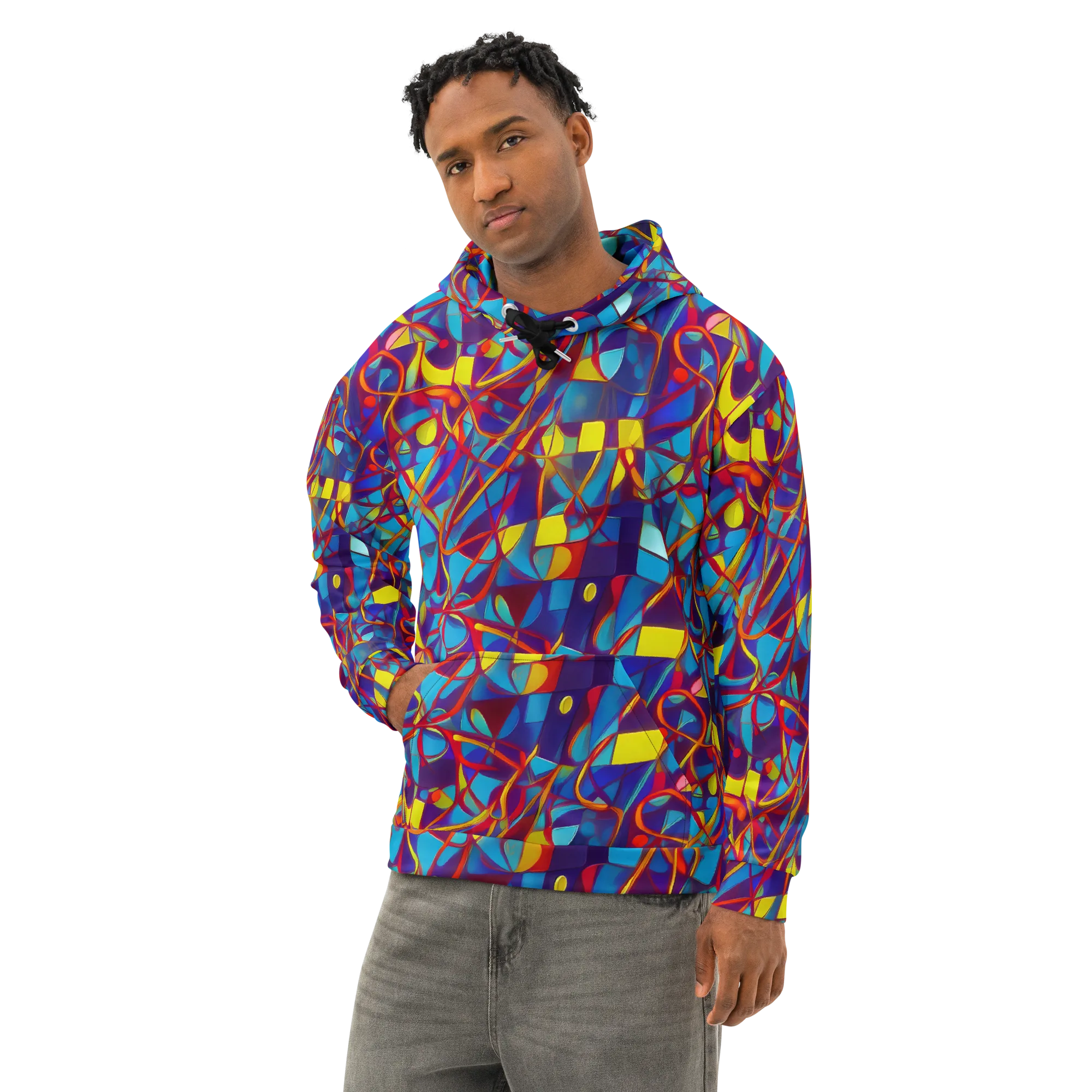 Flickering Dreams on Cotton Hoodie — Left Front