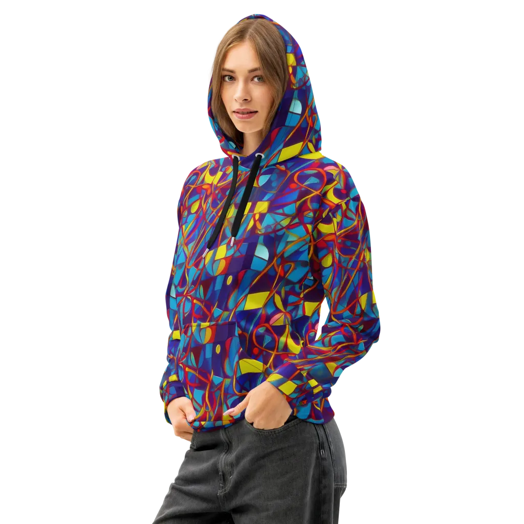 Flickering Dreams on Cotton Hoodie — Left Front