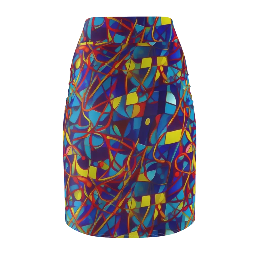Flickering Dreams on Pencil Skirt — Back