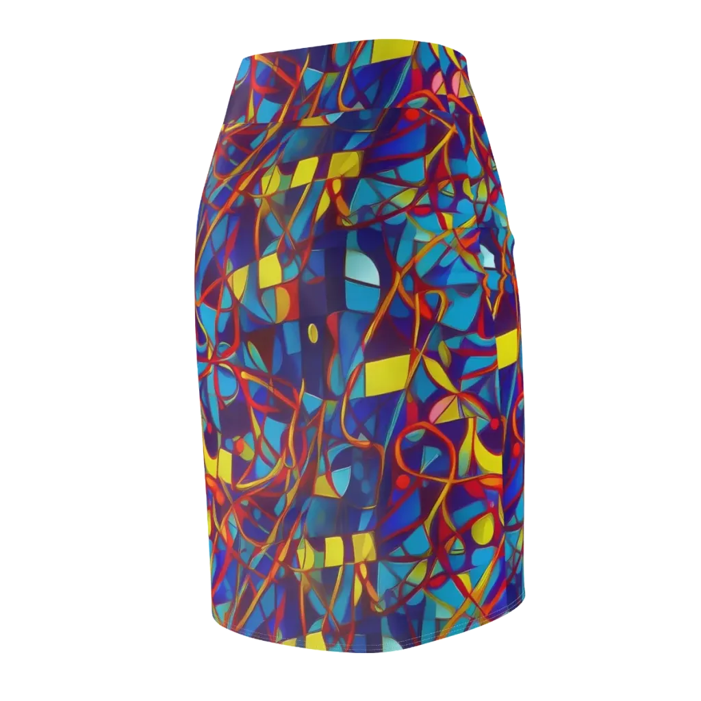 Flickering Dreams on Pencil Skirt — Back Side