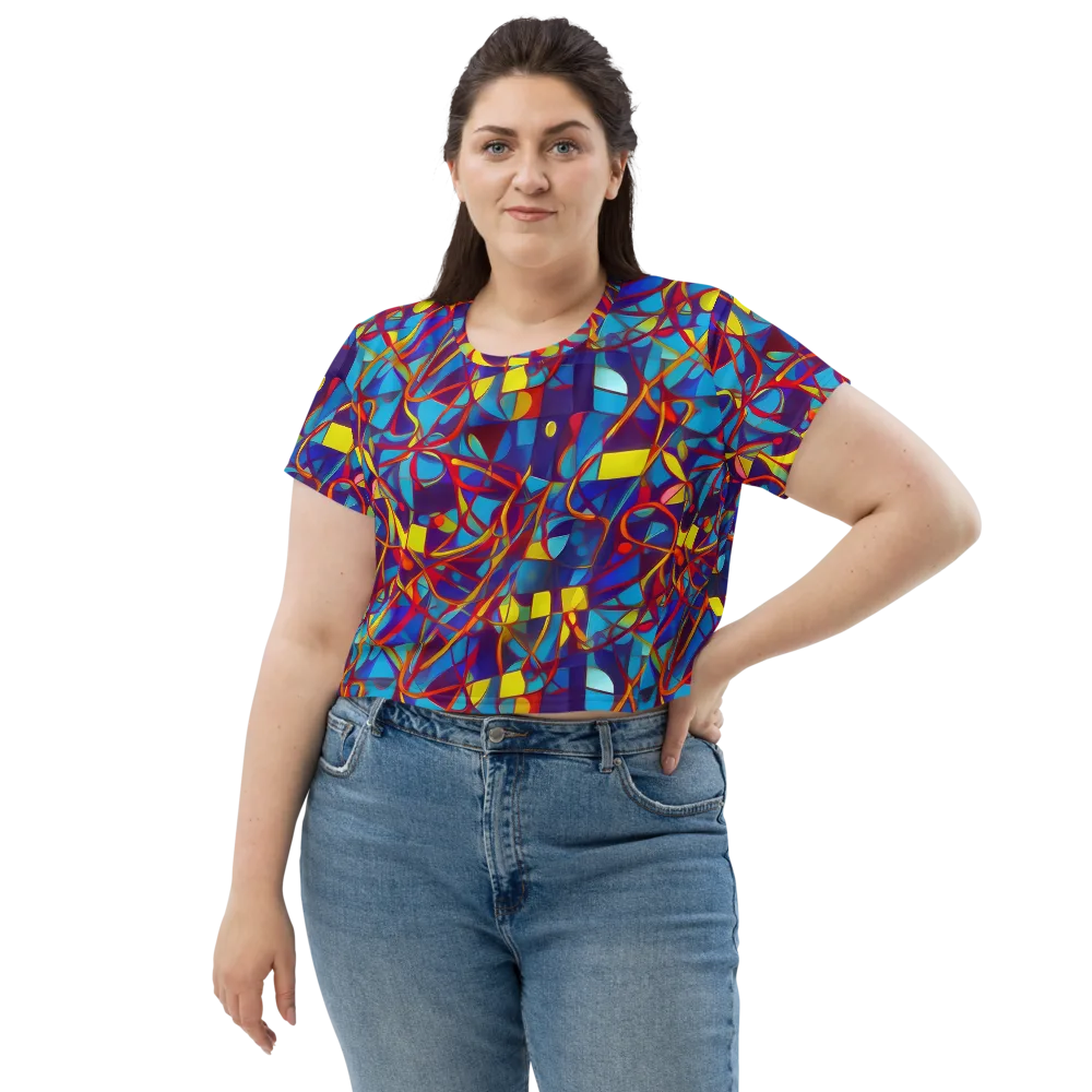 Flickering Dreams on Crop Tee — Front