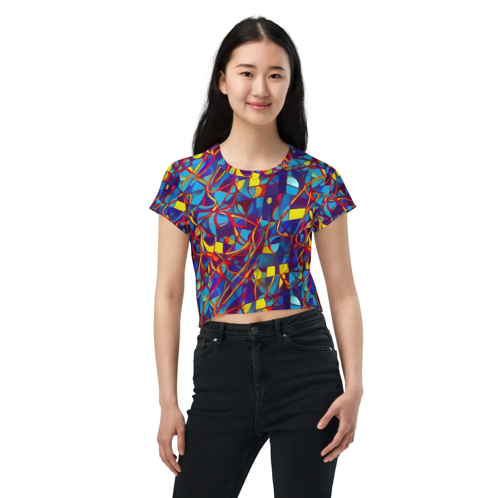 Flickering Dreams on Crop Tee — Front