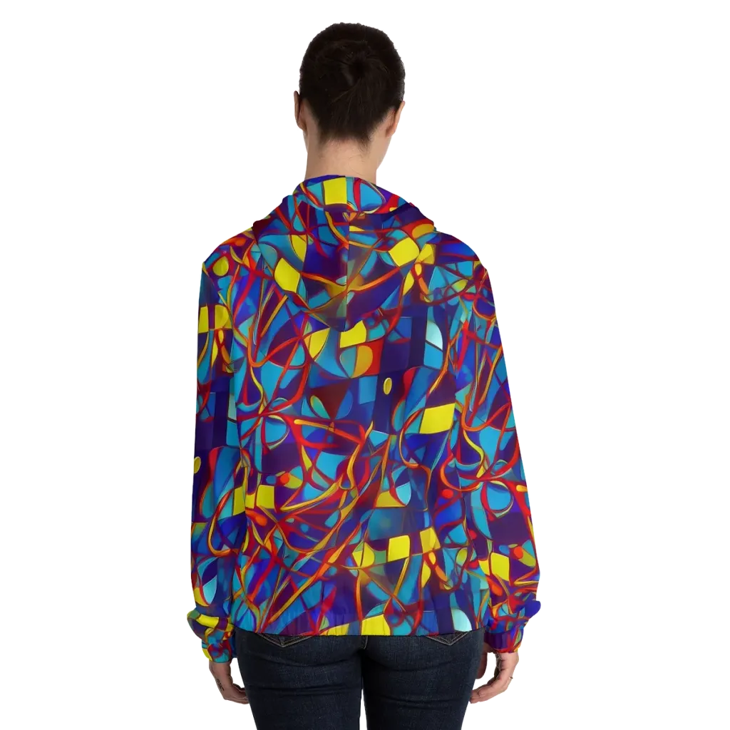 Flickering Dreams on Women's Full-Zip Hoodie — Back On Person