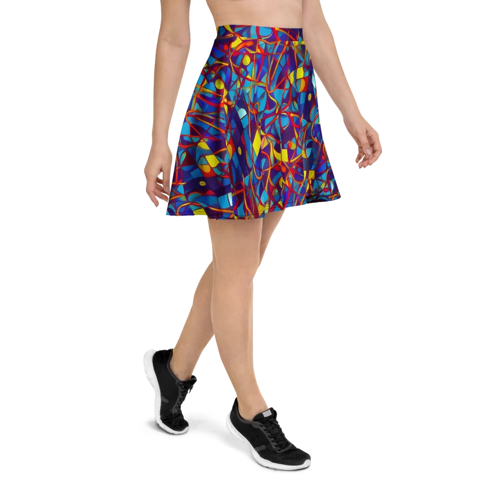 Flickering Dreams on Skater Skirt — Right