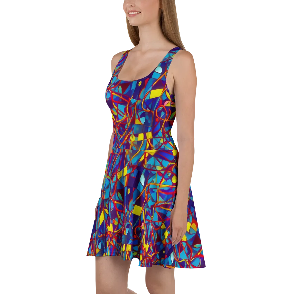 Flickering Dreams on Skater Dress — Left