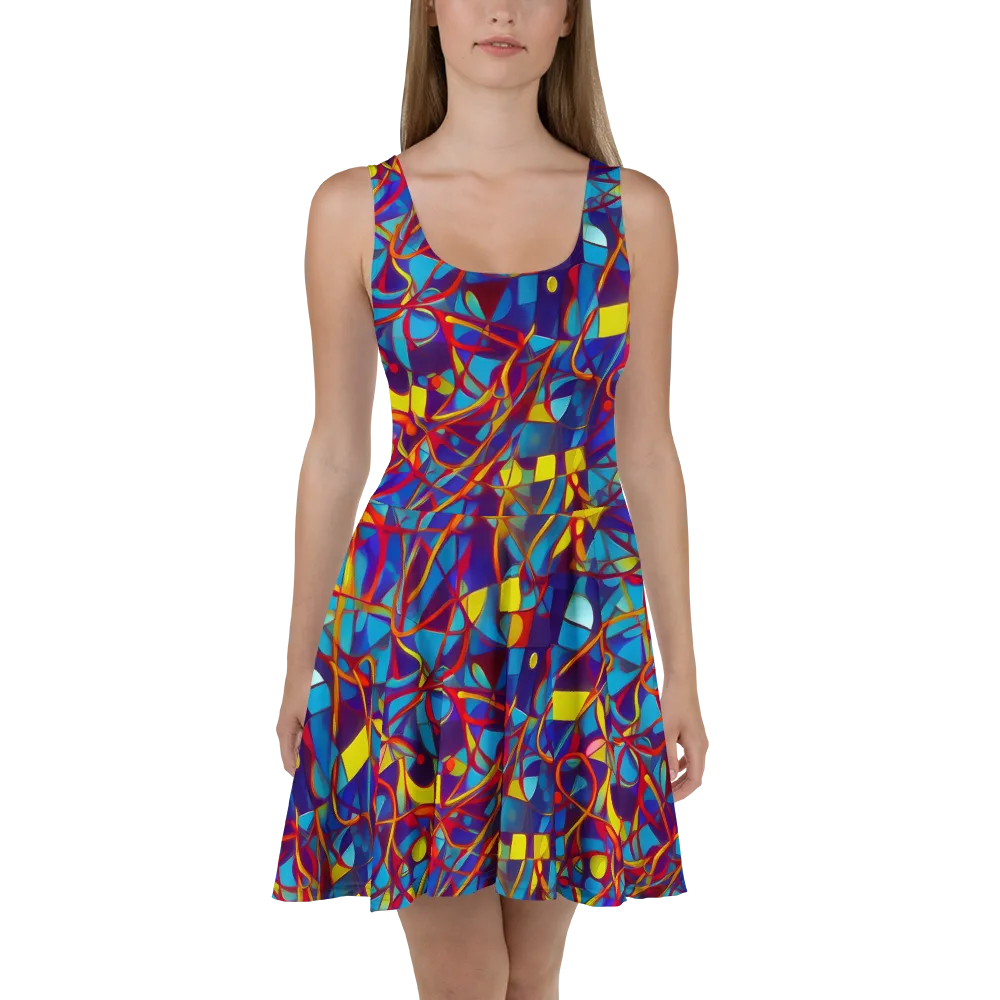 Flickering Dreams on Skater Dress — Front