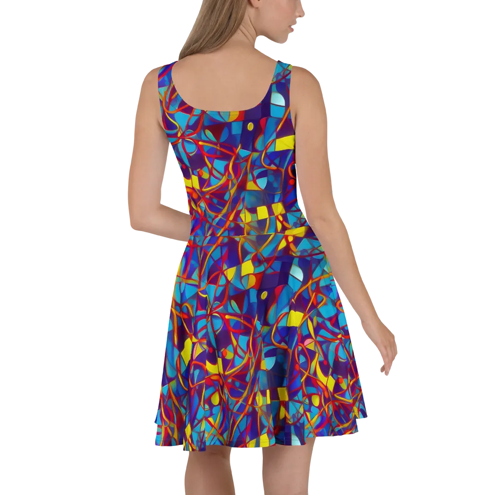 Flickering Dreams on Skater Dress — Back