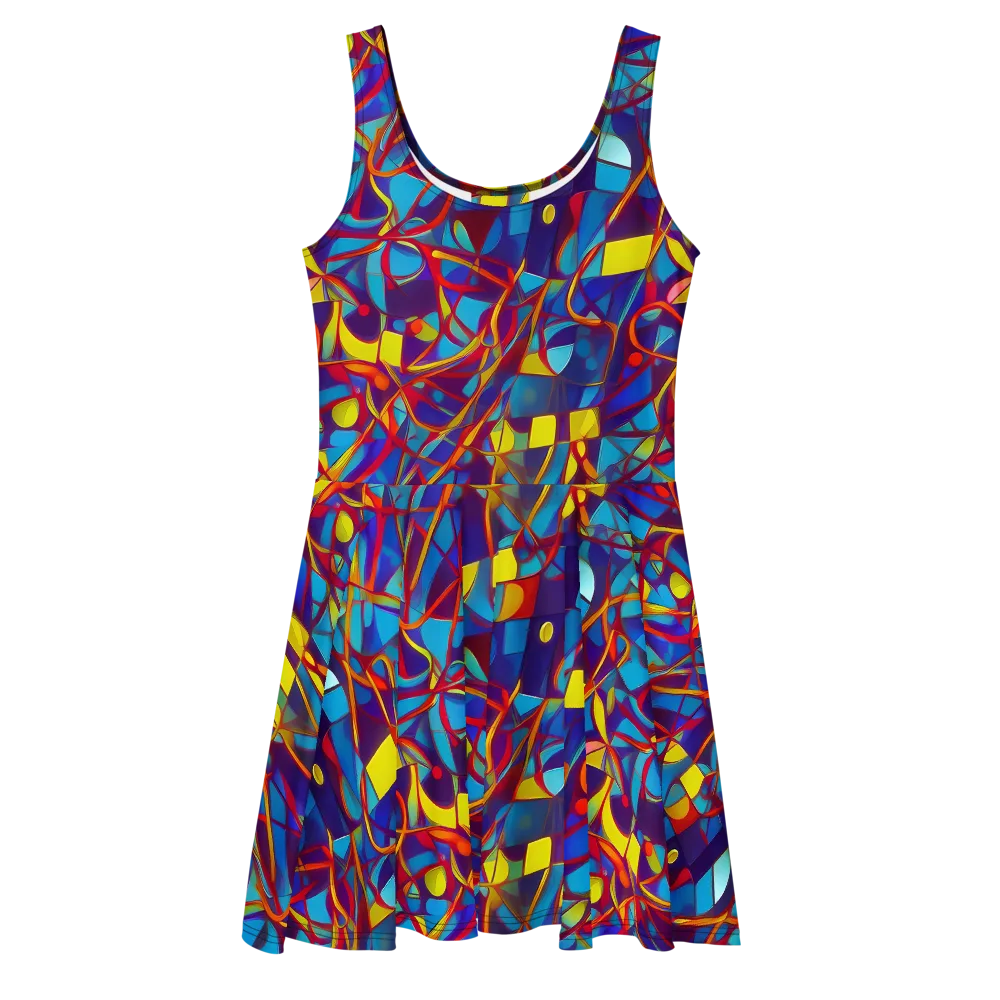 Flickering Dreams on Skater Dress — Front